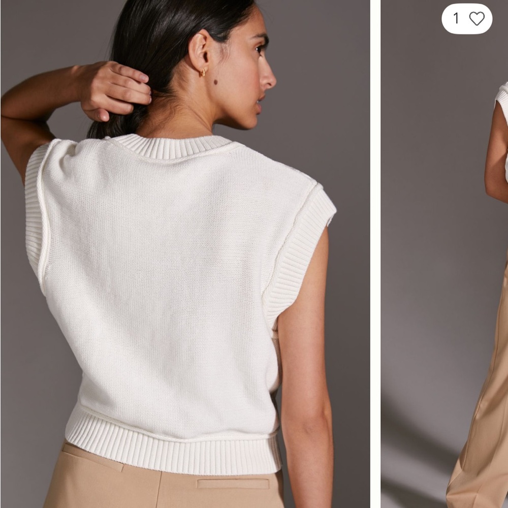 Anthropologie Maeve Cable Knit Vest - Picture 3 of 16